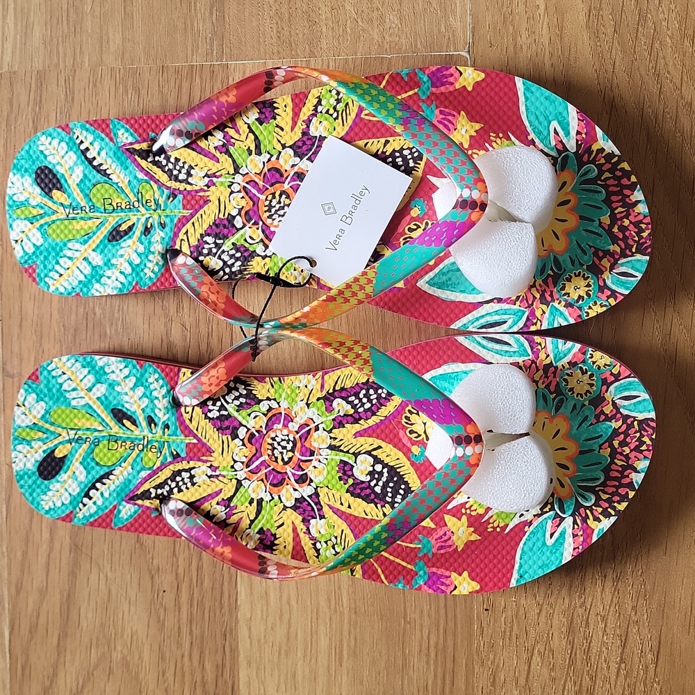 NEW! Vera Bradley Thongs/flip flops